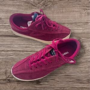 Tretorn Nylite Platform Tennis Sneakers Women’s US 7 Burgundy Red Suede Casual